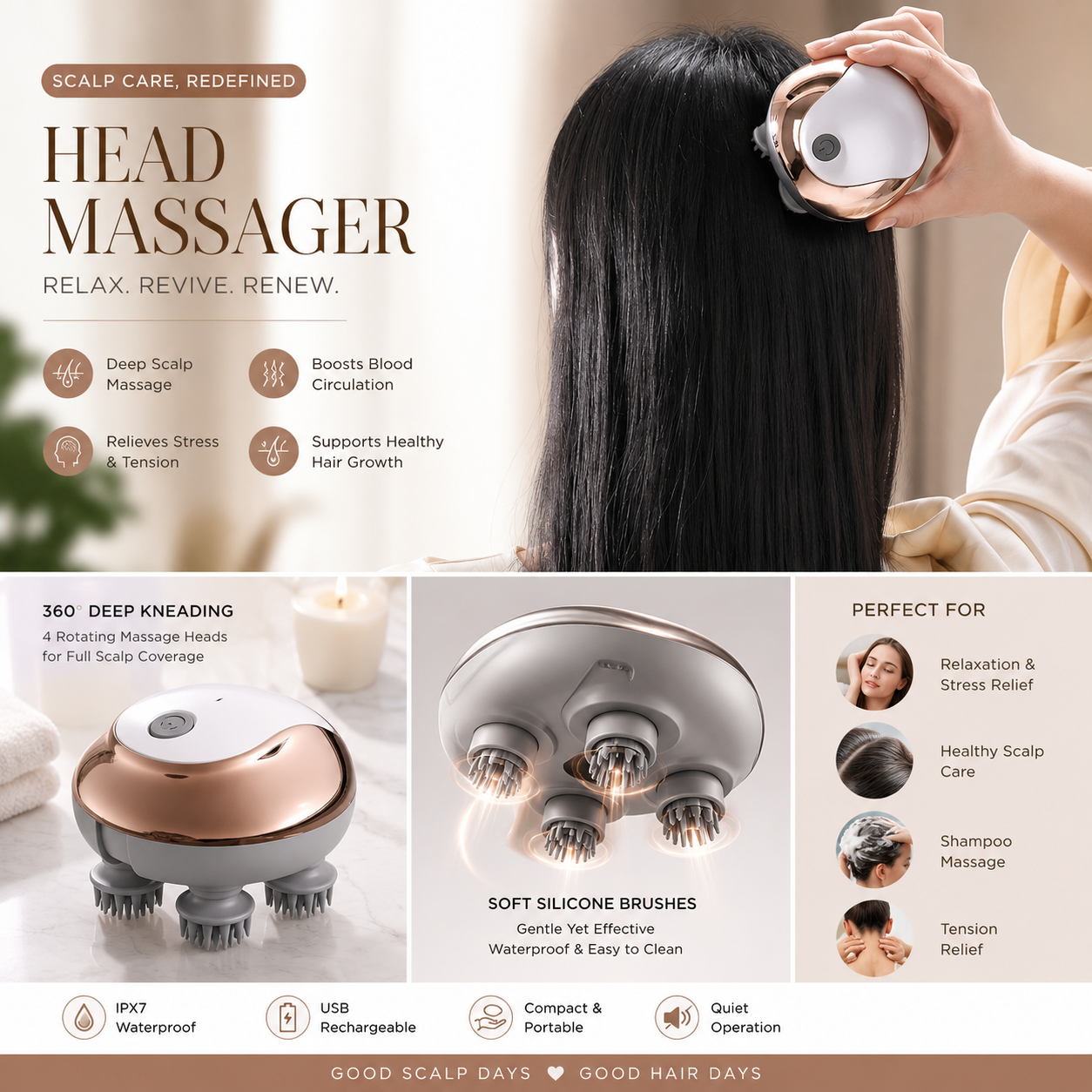 Skin & Strand™ Scalp Massager